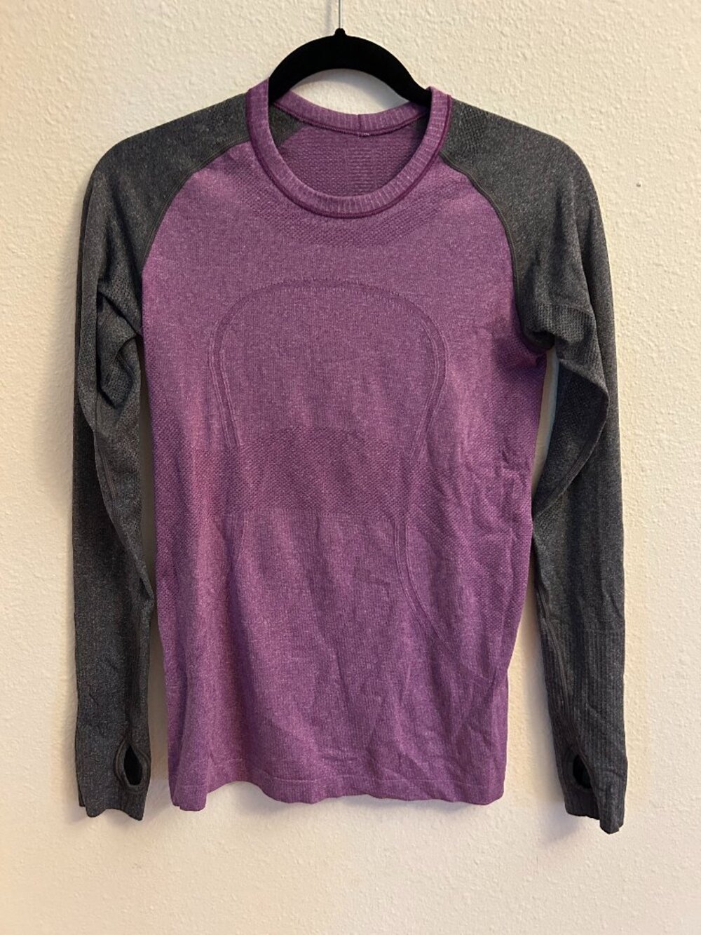 Lululemon Swiftly Tech Long Sleeve Shirt Womens 6 Purple Gray